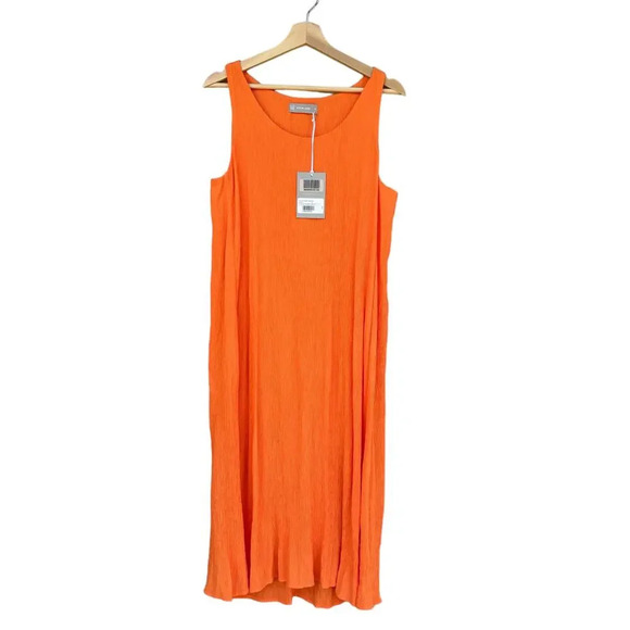 NWT Everlane Naia Ripple Tank Dress in Tumeric Size Medium - Picture 3 of 9
